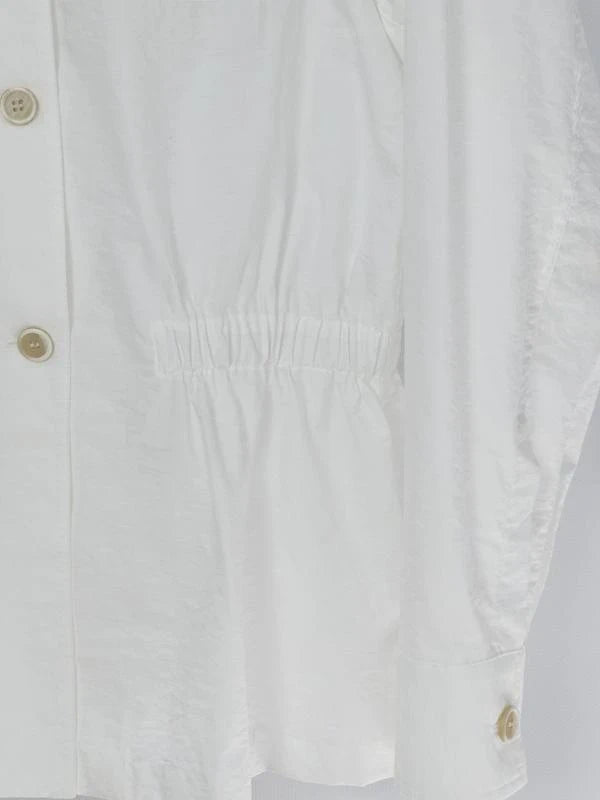 Fabiana Filippi white taffeta cotton blend shirt jacket - view 3