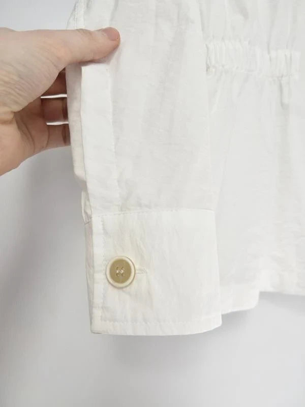 Fabiana Filippi white taffeta cotton blend shirt jacket - view 4