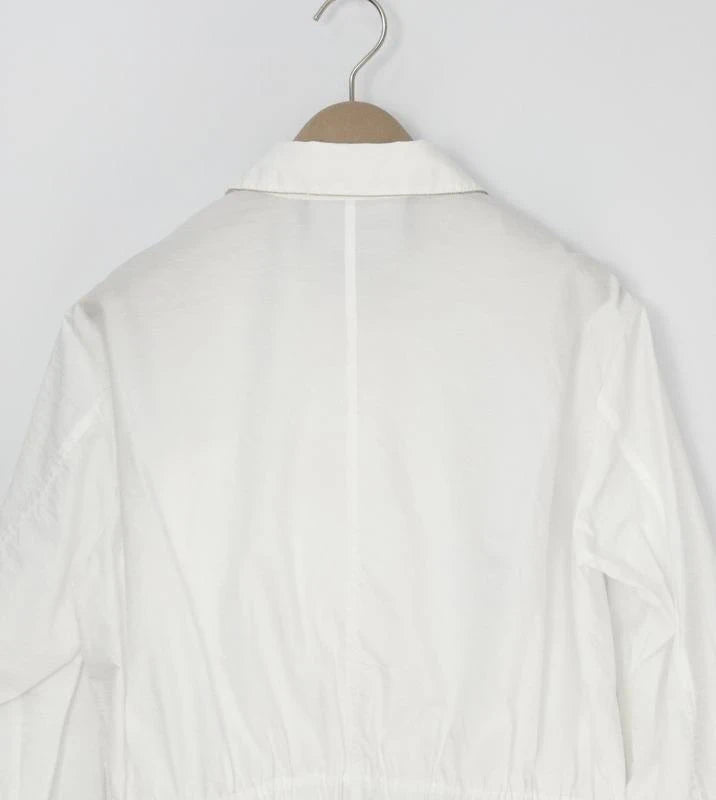 Fabiana Filippi white taffeta cotton blend shirt jacket - view 8