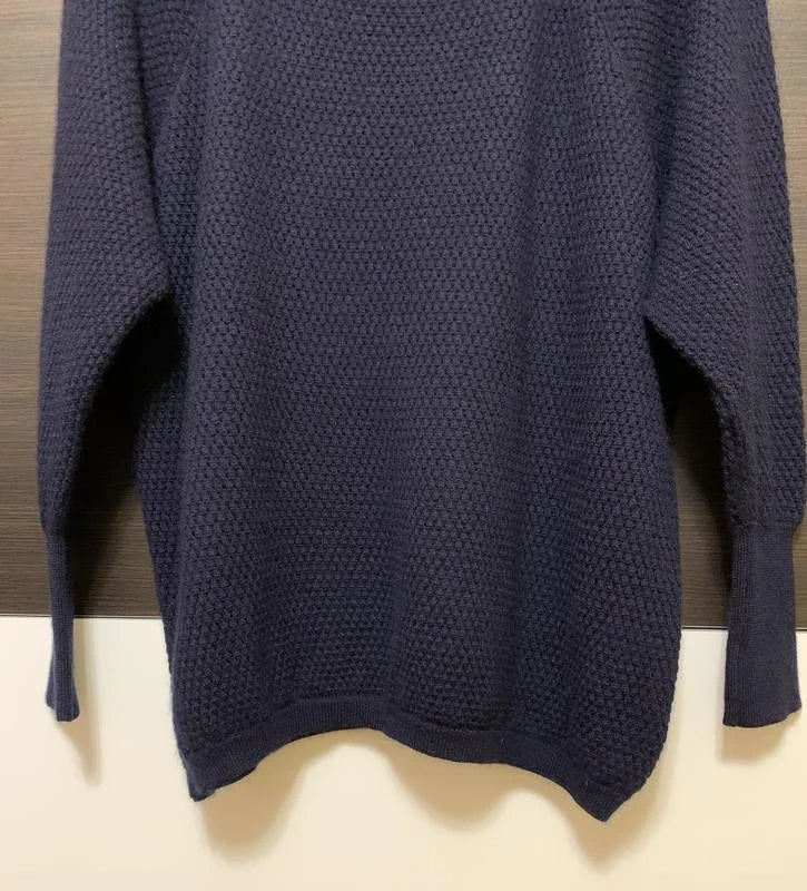 Leetha navy cashmere silk sweater - view 2