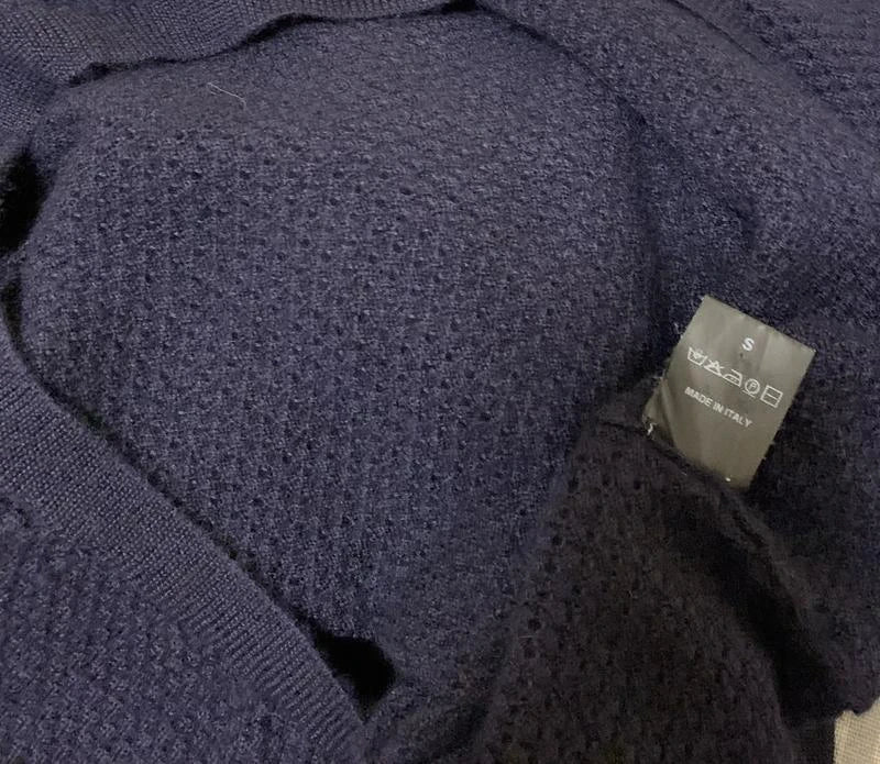 Leetha navy cashmere silk sweater - view 8