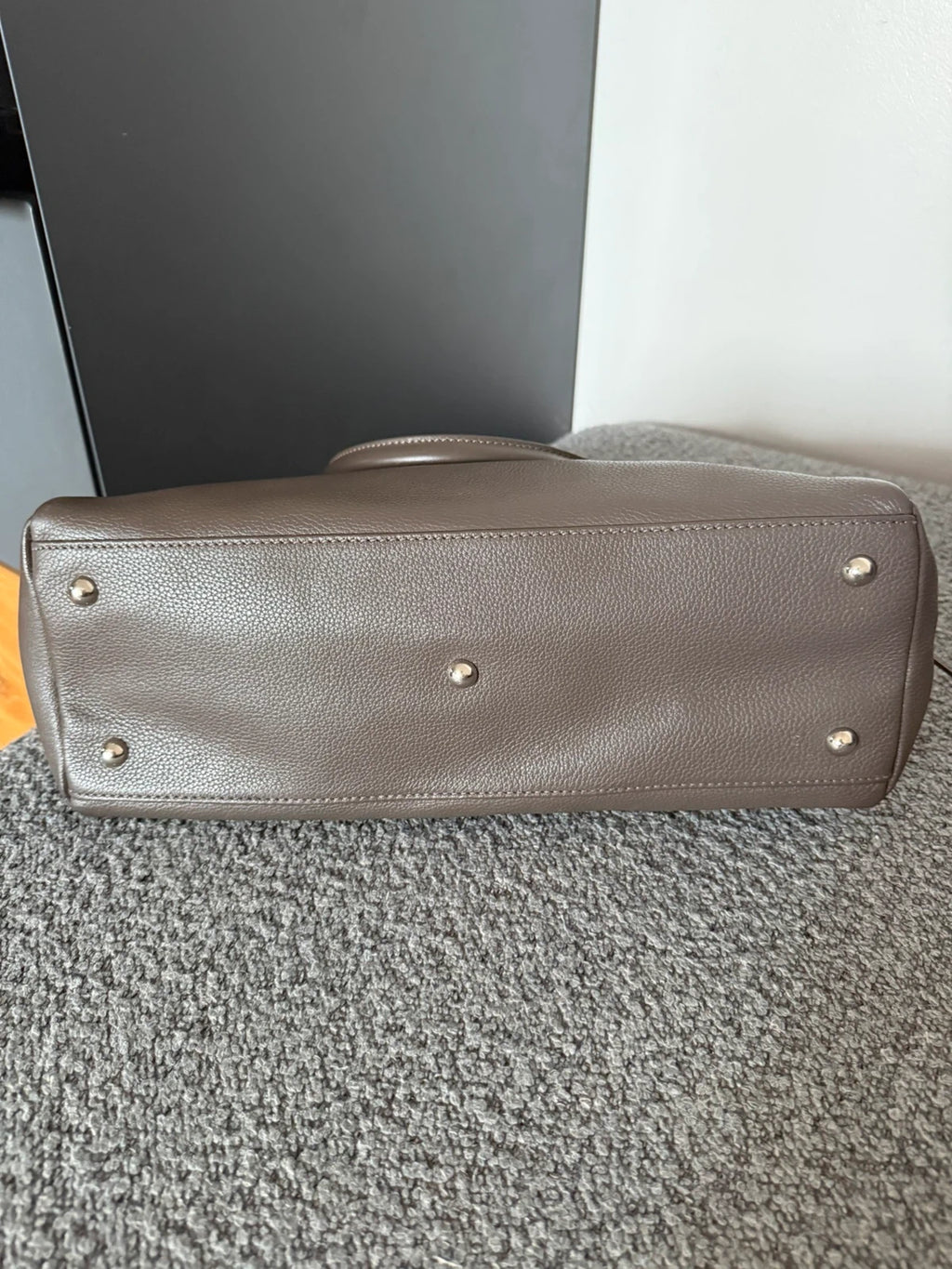 Longchamp taupe brown leather bag - view 5