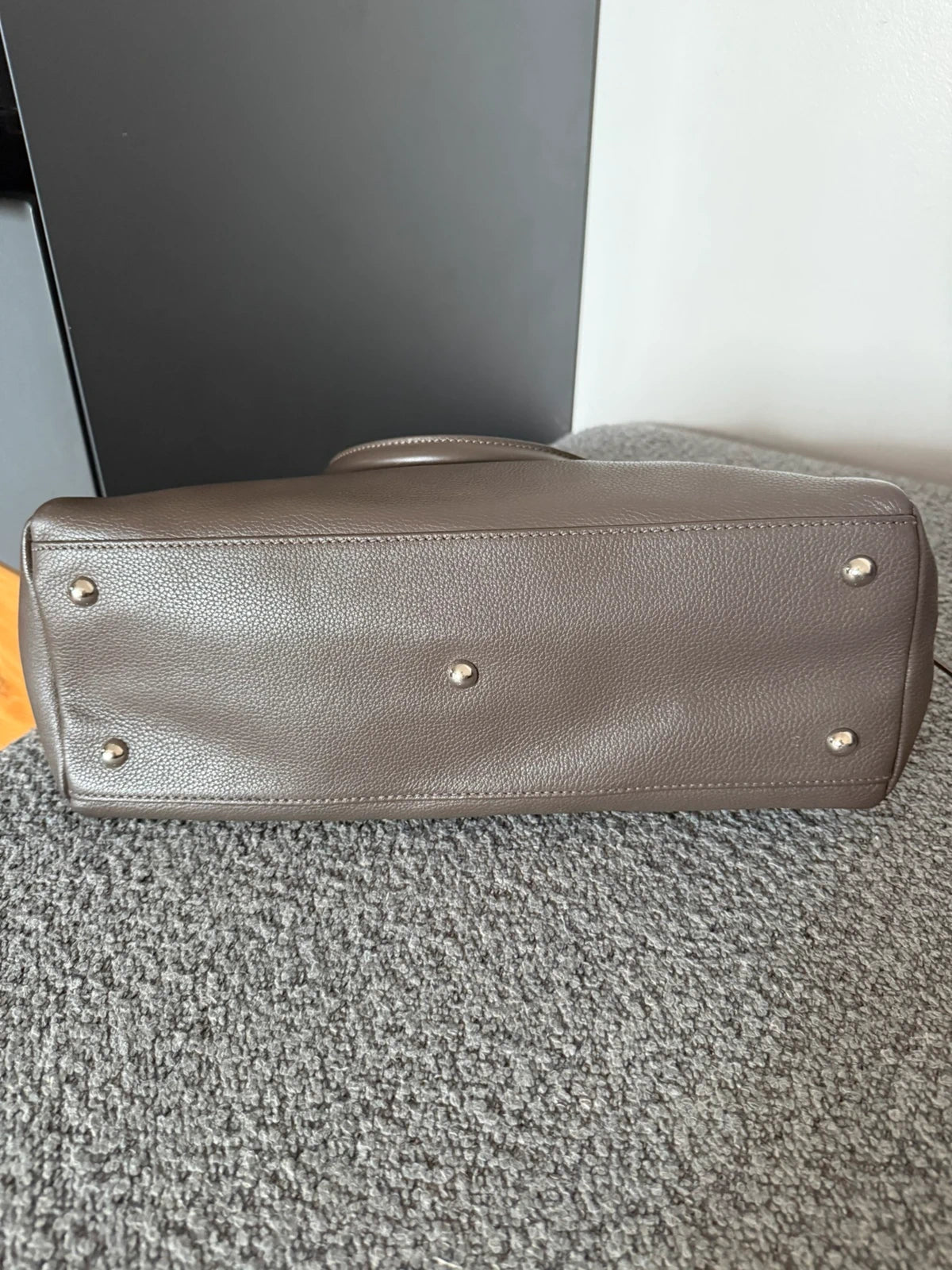 Longchamp taupe brown leather bag - view 5