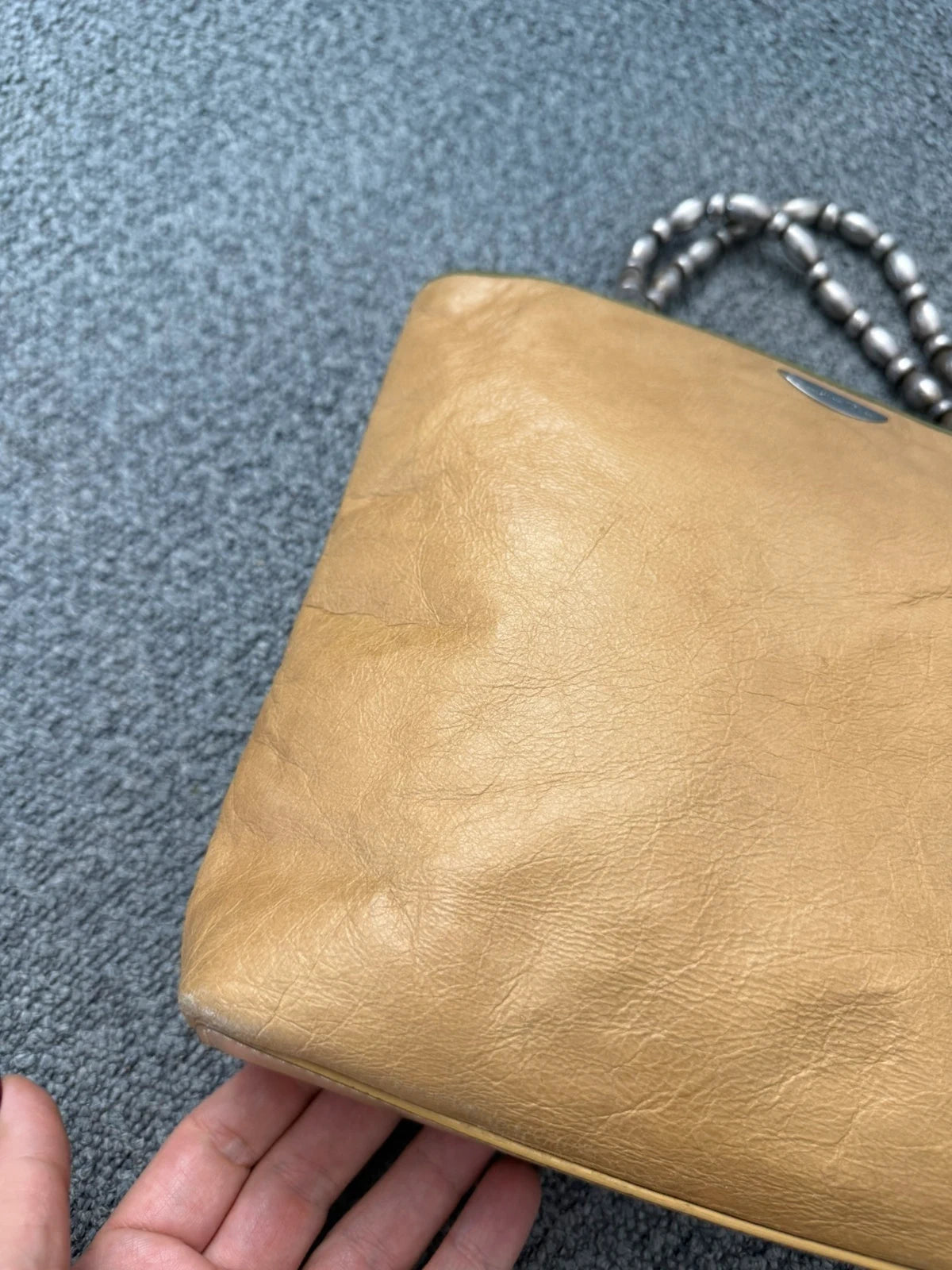 Christian Dior vintage beige small leather bag - view 6