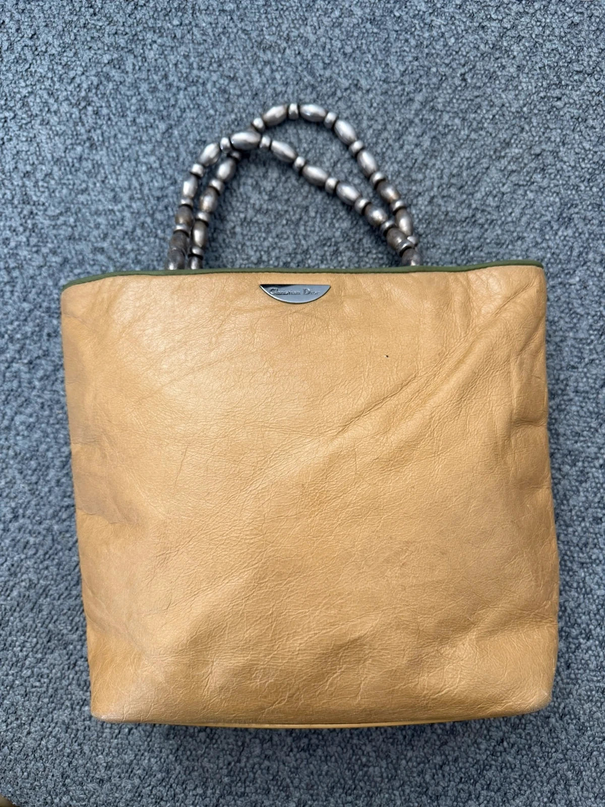Christian Dior vintage beige small leather bag - view 5