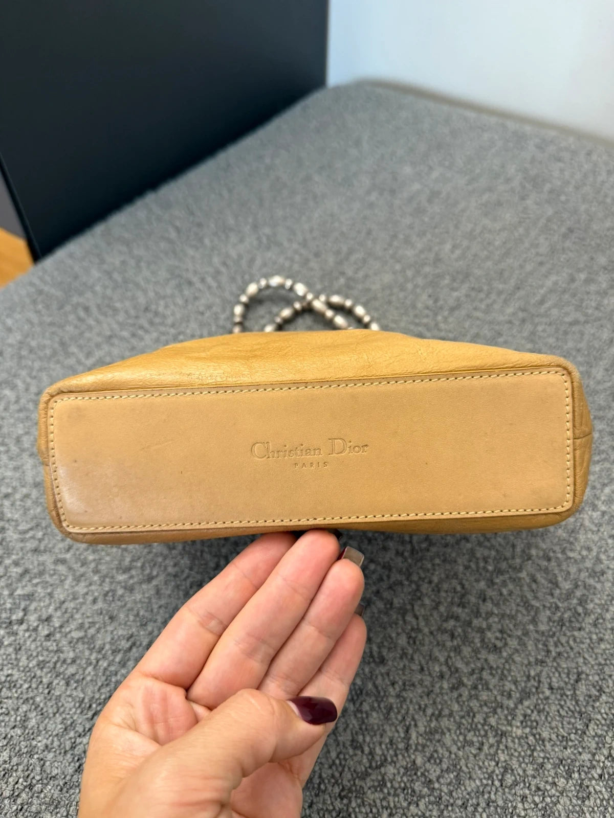 Christian Dior vintage beige small leather bag - view 7
