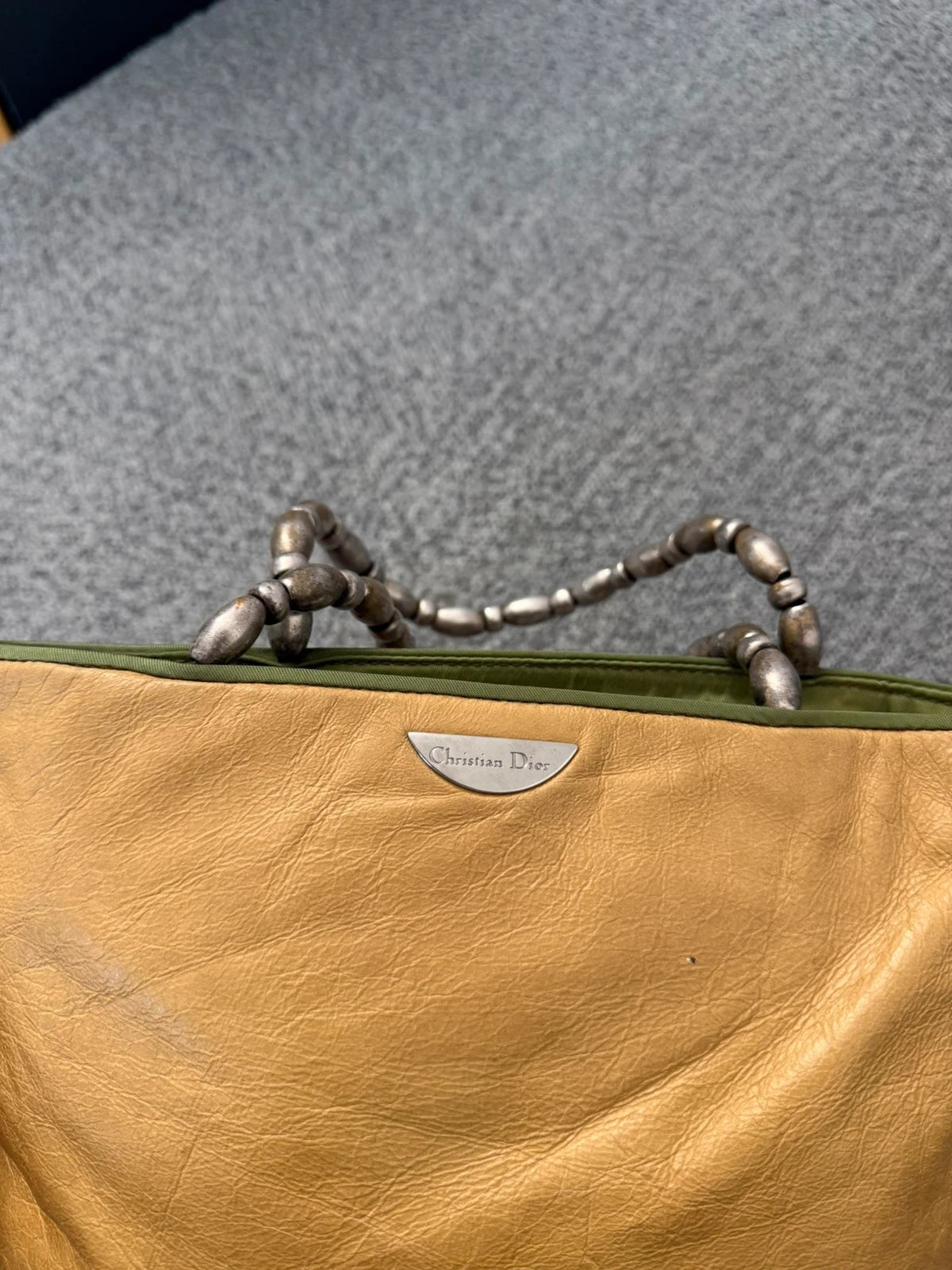 Christian Dior vintage beige small leather bag - view 3