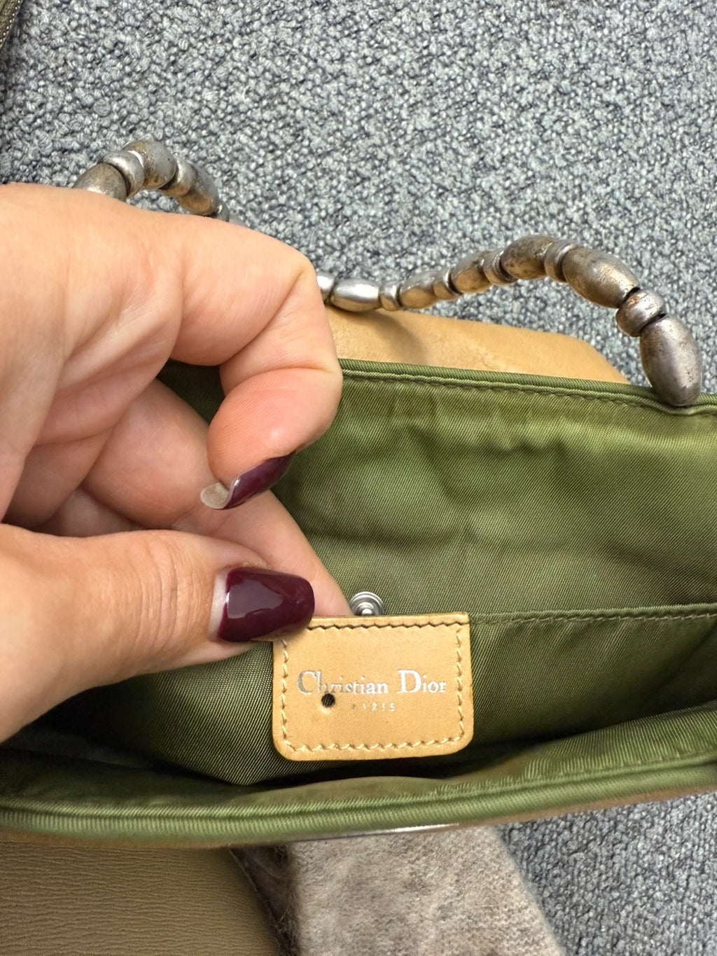 Christian Dior vintage beige small leather bag - view 14