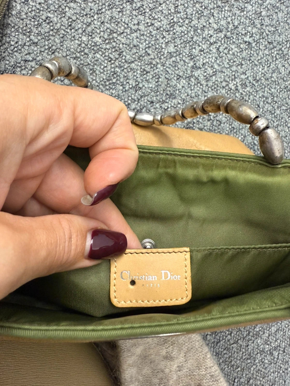 Christian Dior vintage beige small leather bag - view 14