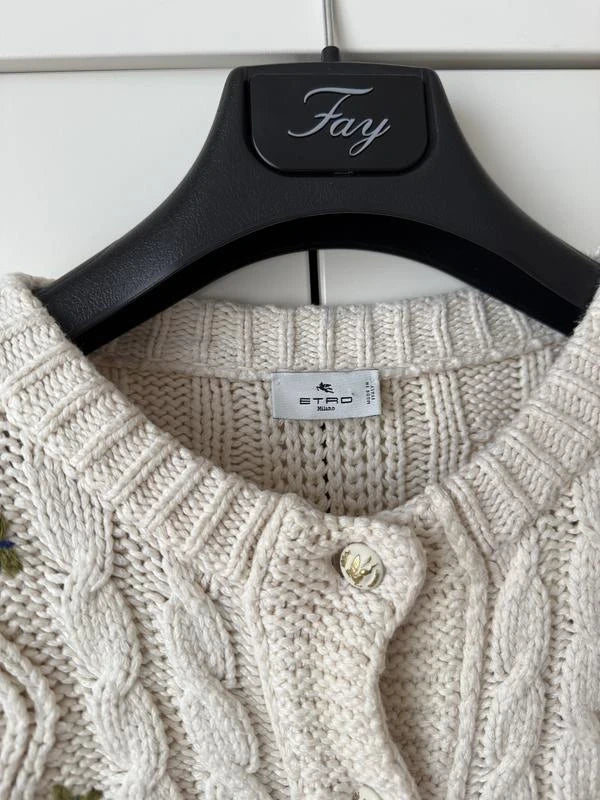 Etro cotton embroidered cardigan - view 6