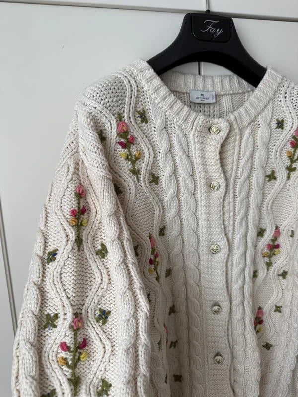 Etro cotton embroidered cardigan - view 7