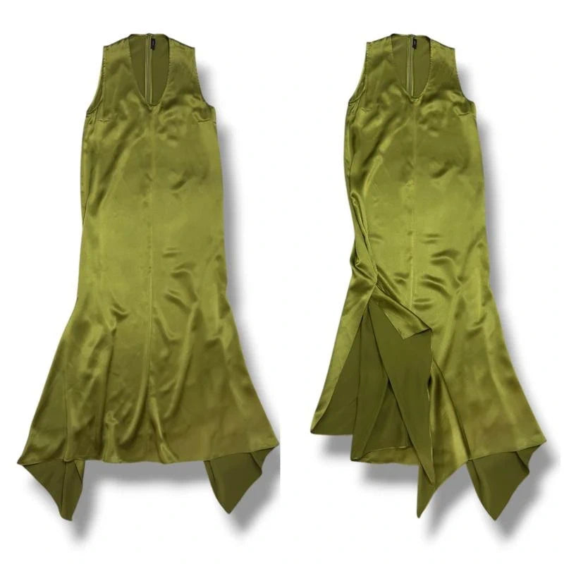 Joseph Reid silk satin green long dress - view 3