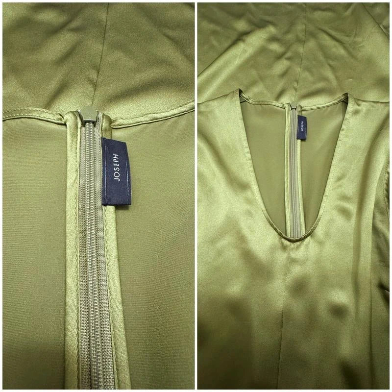 Joseph Reid silk satin green long dress - view 4