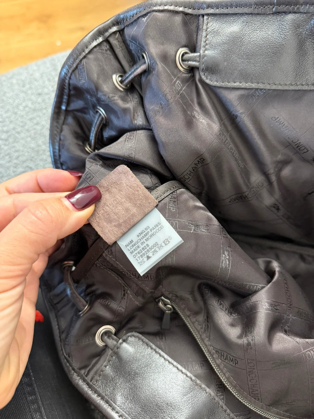 Longchamp roseau big chocolate brown leather bag - view 18