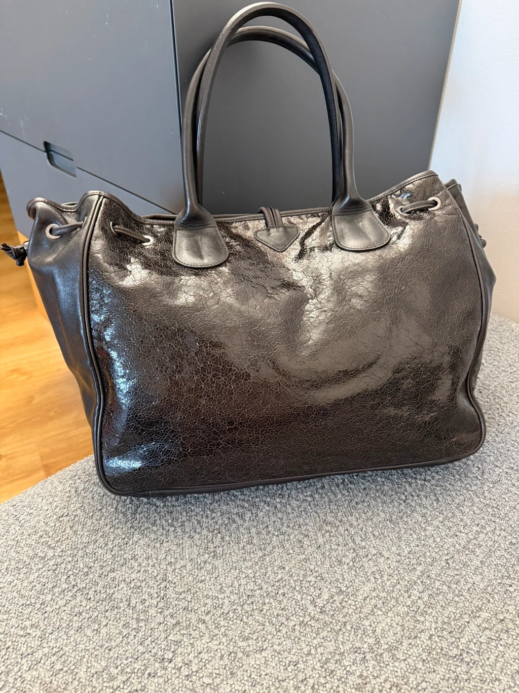 Longchamp roseau big chocolate brown leather bag - view 8
