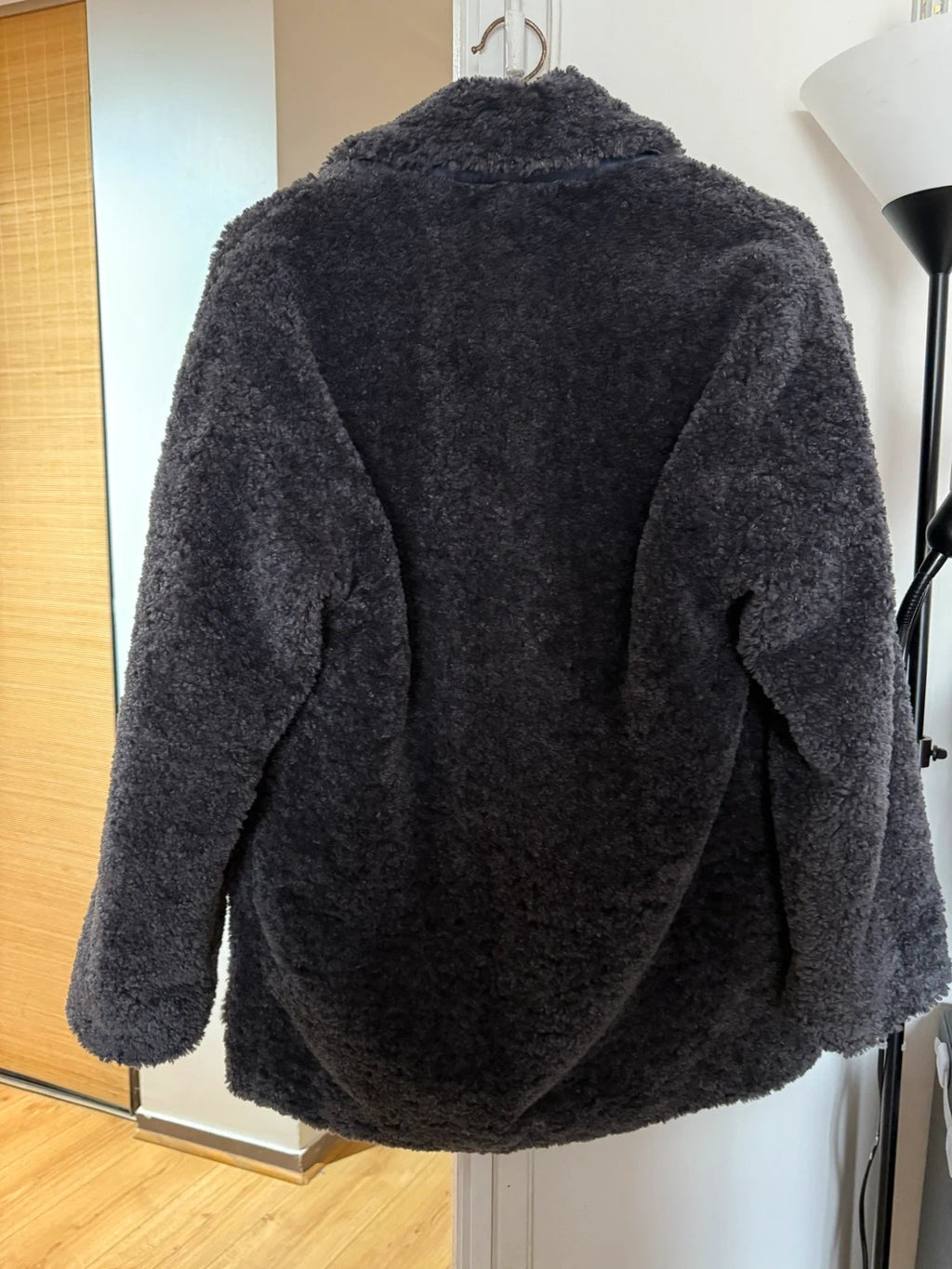 Forte Forte anthracite fur coat - view 9