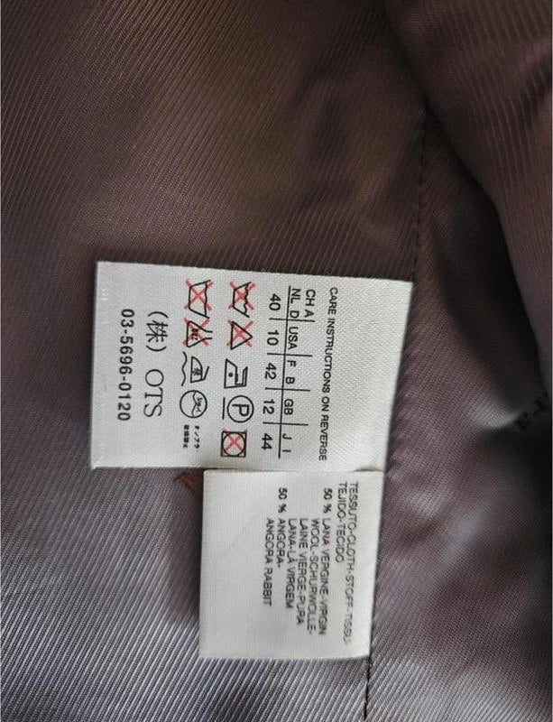 Max Mara anthracite black wool angora short coat jacket - view 3