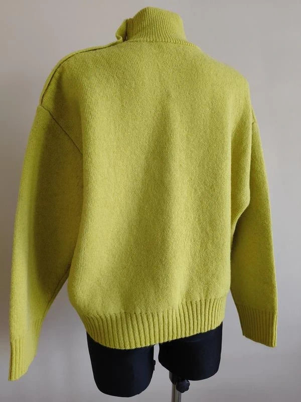 Tory Burch kiwi wool cashmere turtleneck sweater - view 3