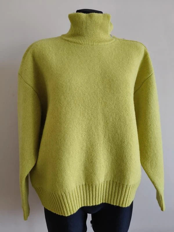 Tory Burch kiwi wool cashmere turtleneck sweater - view 2