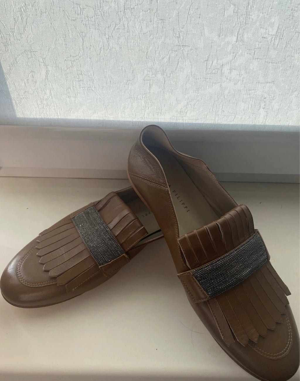 Fabiana Filippi new beige leather loafers - view 5