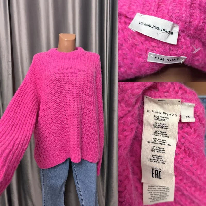By Malene Birger pink fuchsia alpaca sweater - view 3