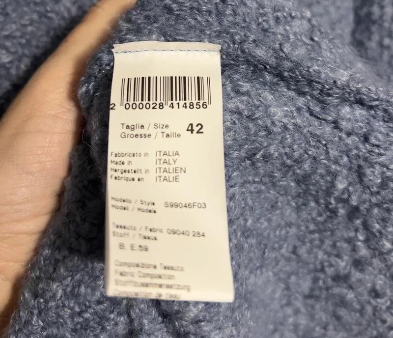Peserico blue alpaca jumper sweater - view 5
