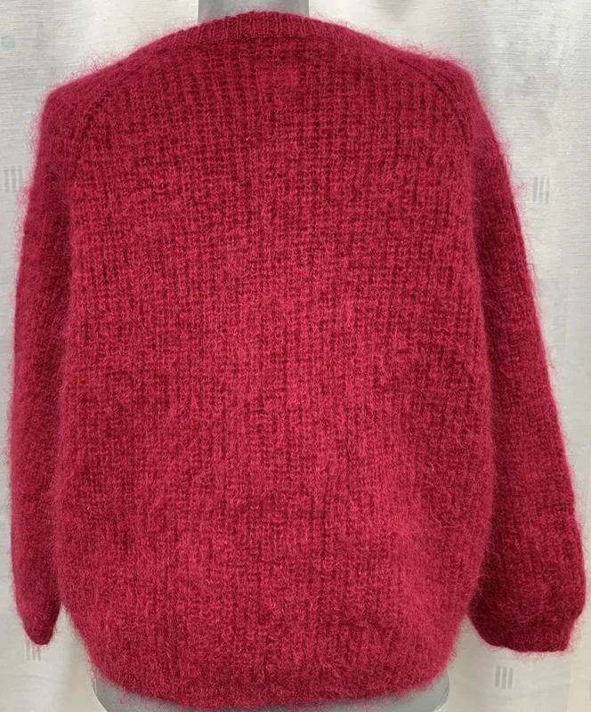 Des Petits Hauts Bulin kid mohair burgundy sweater jumper - view 4