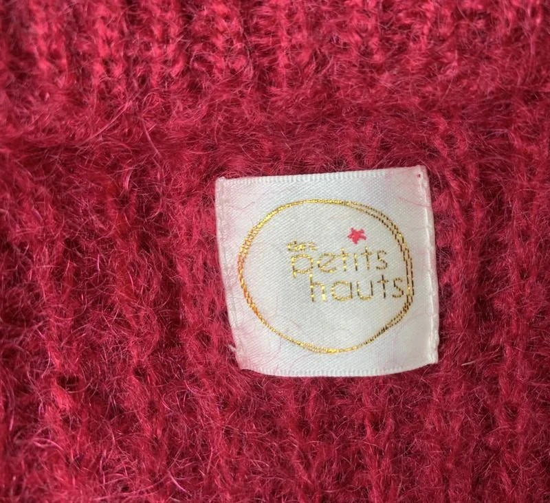 Des Petits Hauts Bulin kid mohair burgundy sweater jumper - view 5