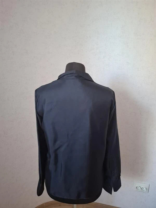 Dorothee Schumacher navy silk shirt blouse - view 3
