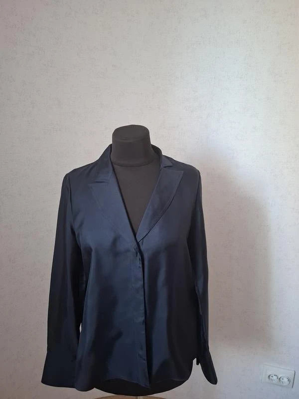 Dorothee Schumacher navy silk shirt blouse