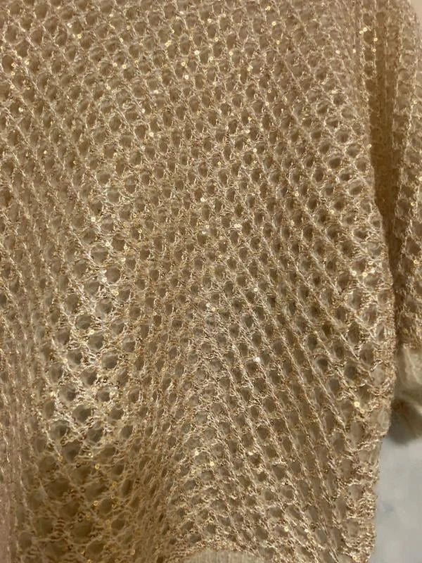 Ba&sh golden sequins decorated white top jumper - view 2