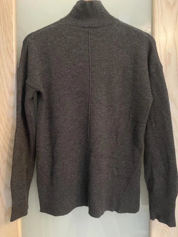 Theory new grey cashmere turtleneck sweater - view 4