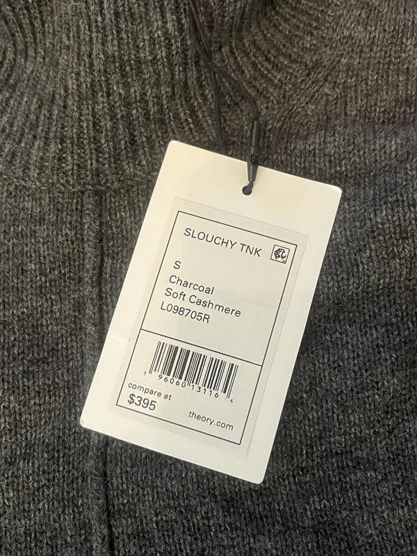 Theory new grey cashmere turtleneck sweater - view 6