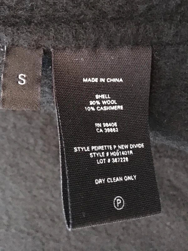 Theory black wool cashmere belted coat - view 2