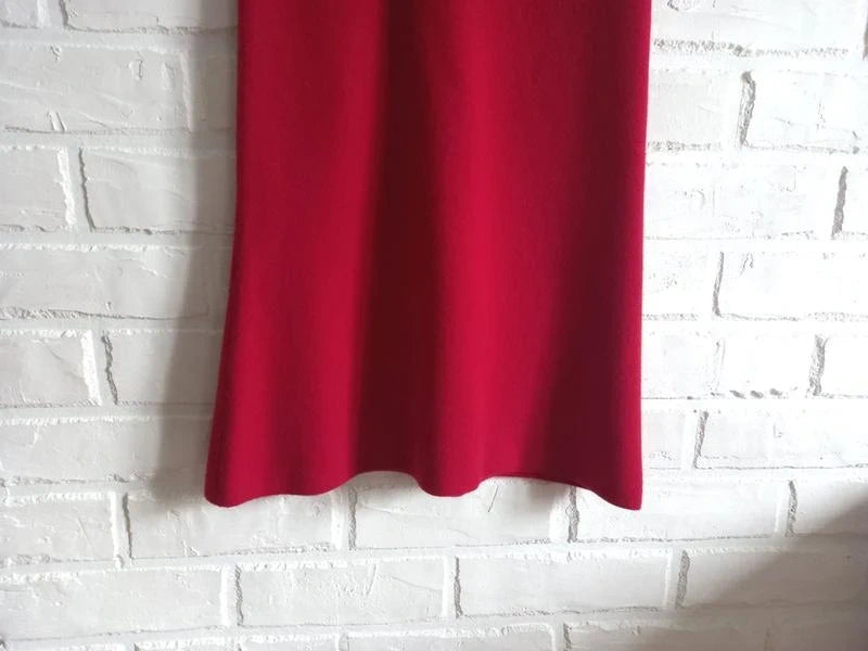 Equipment red 100% cashmere long skirt - view 4
