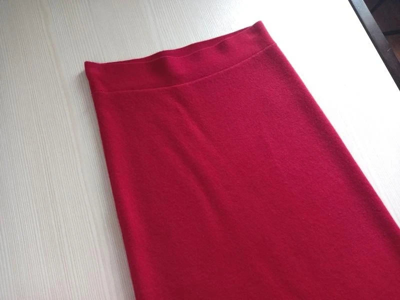 Equipment red 100% cashmere long skirt - view 6