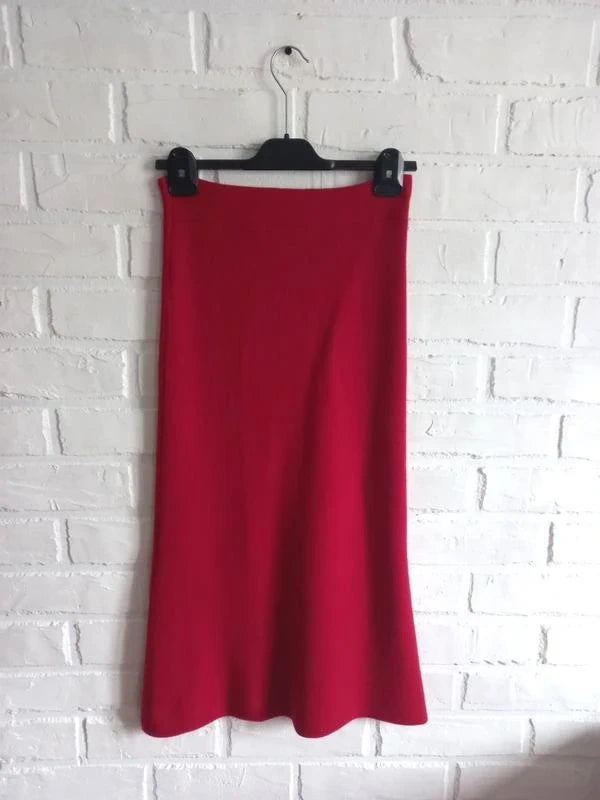 Equipment red 100% cashmere long skirt - view 2
