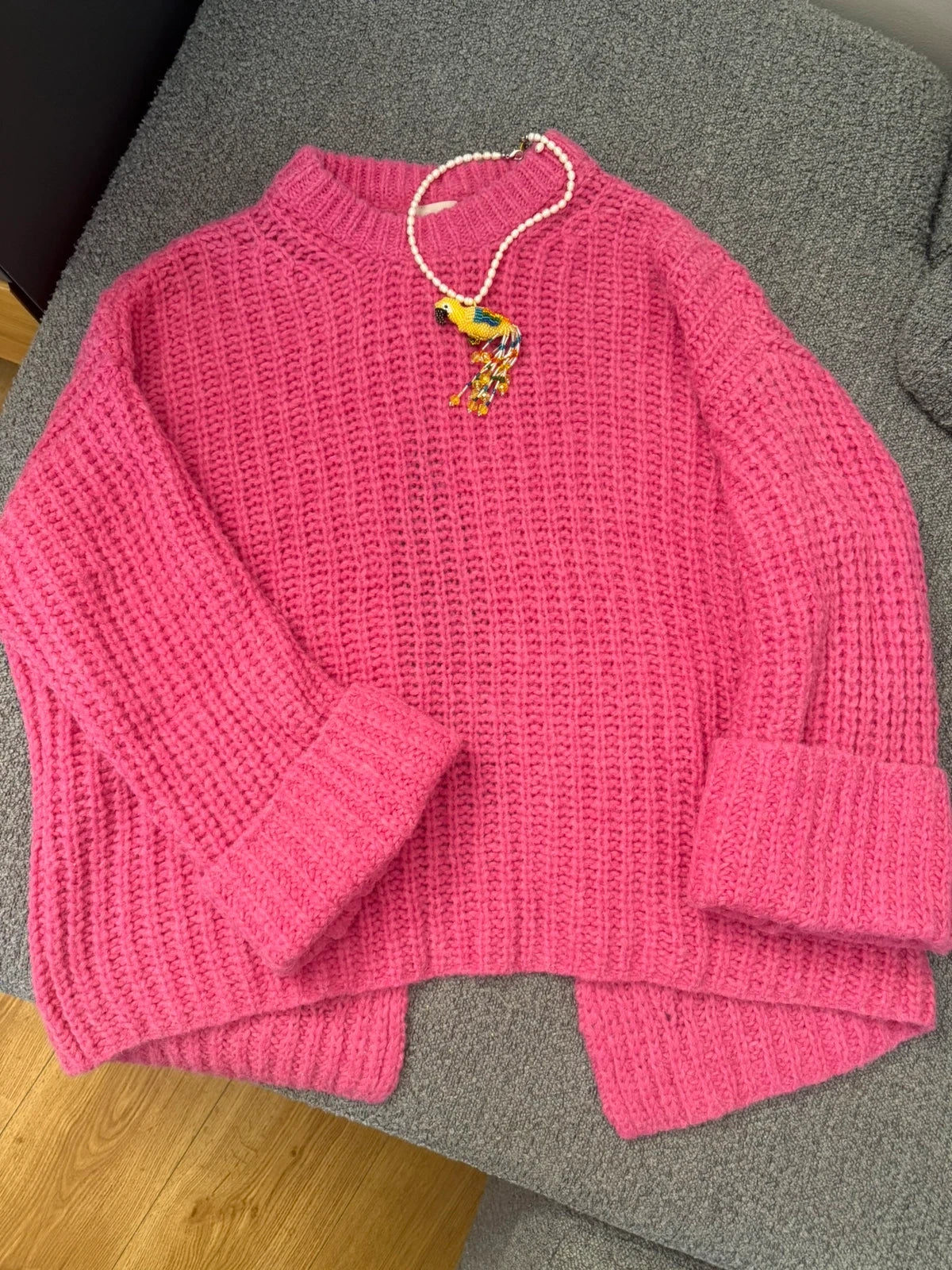 By Malene Birger alpaca pink oversize jumper sweater