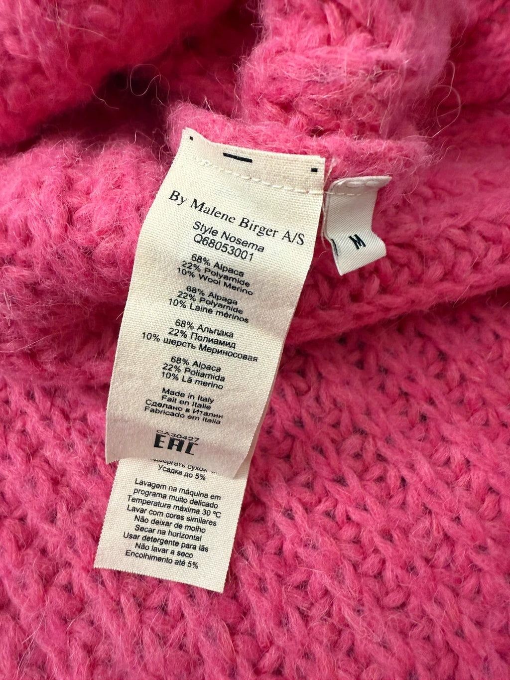 By Malene Birger alpaca pink oversize jumper sweater - view 6