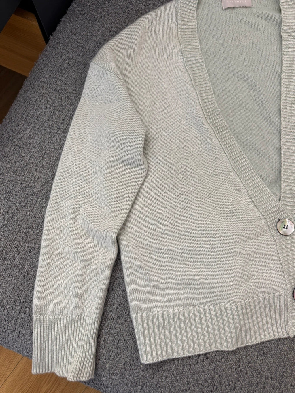 Hemisphere turquoise cashmere cotton silk blend cardigan - view 3