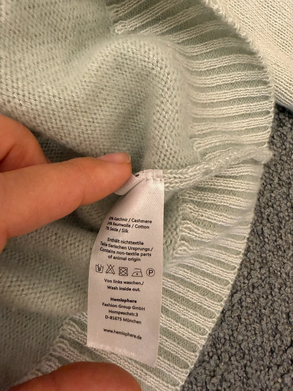 Hemisphere turquoise cashmere cotton silk blend cardigan - view 8