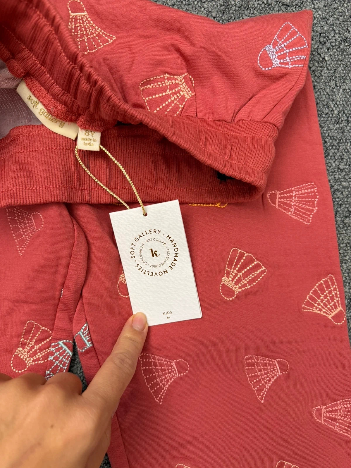 Soft Gallery 8y pink embroidered pants - view 6