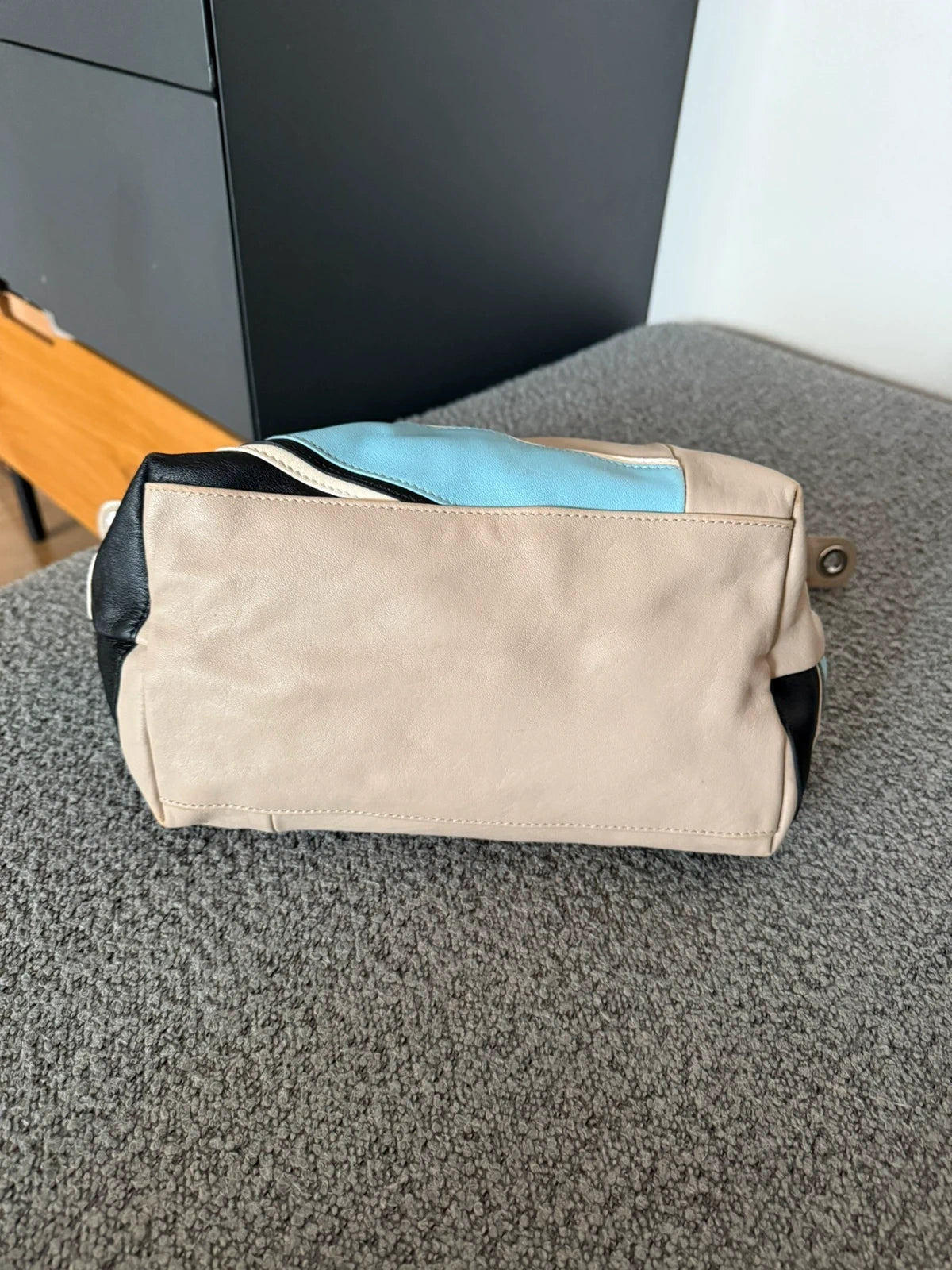 Longchamp le pliage grey blue leather small bag - view 9