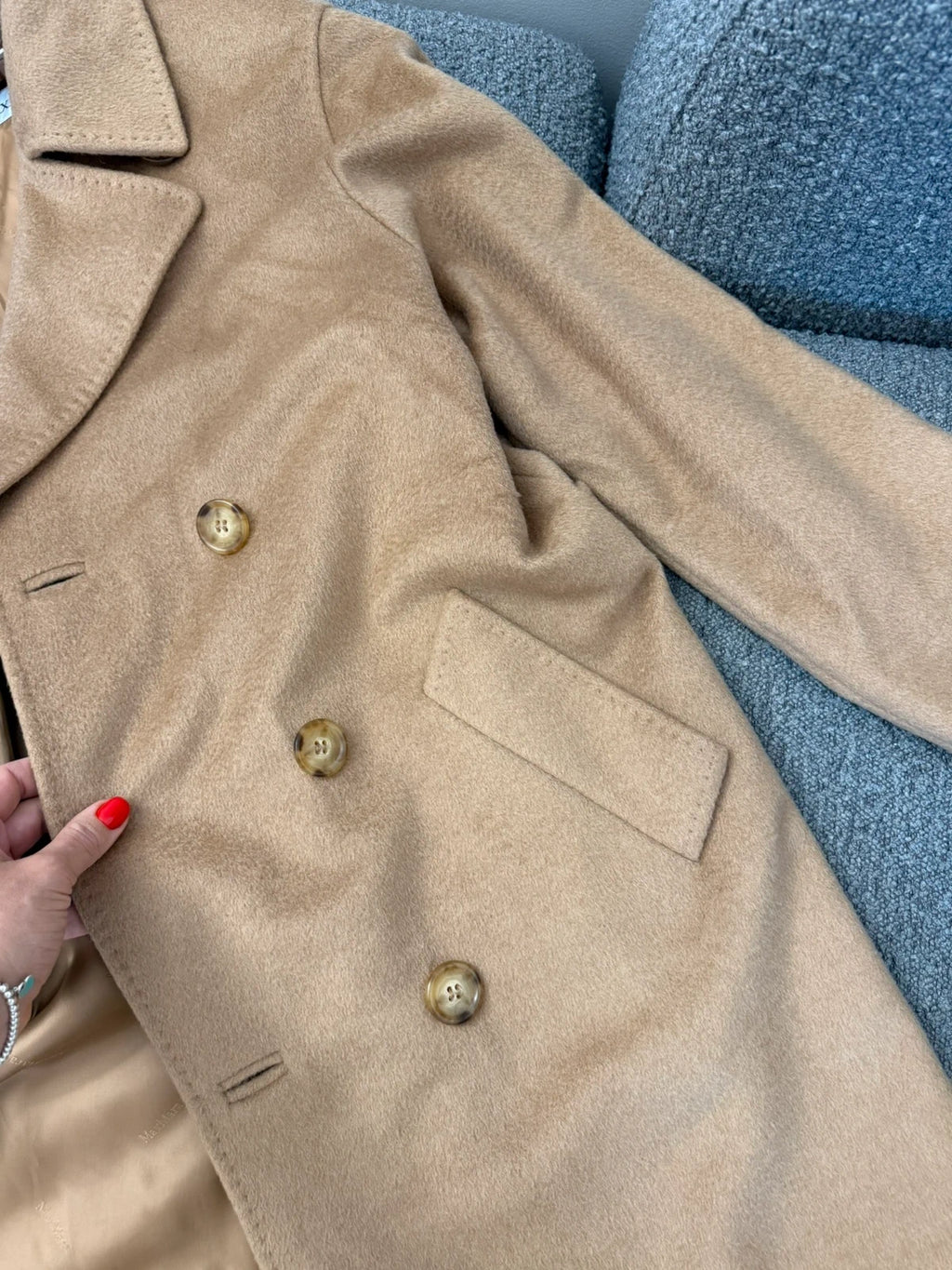 Max Mara beige 100% CAMEL wool long coat - view 12