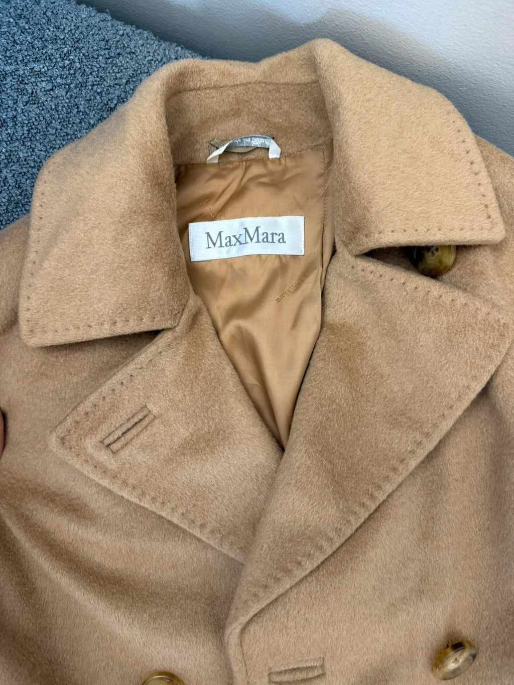 Max Mara beige 100% CAMEL wool long coat - view 5
