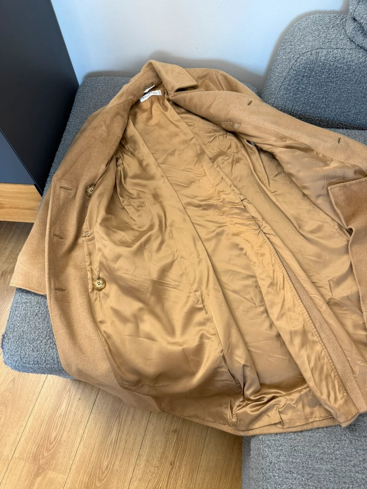 Max Mara beige 100% CAMEL wool long coat - view 8