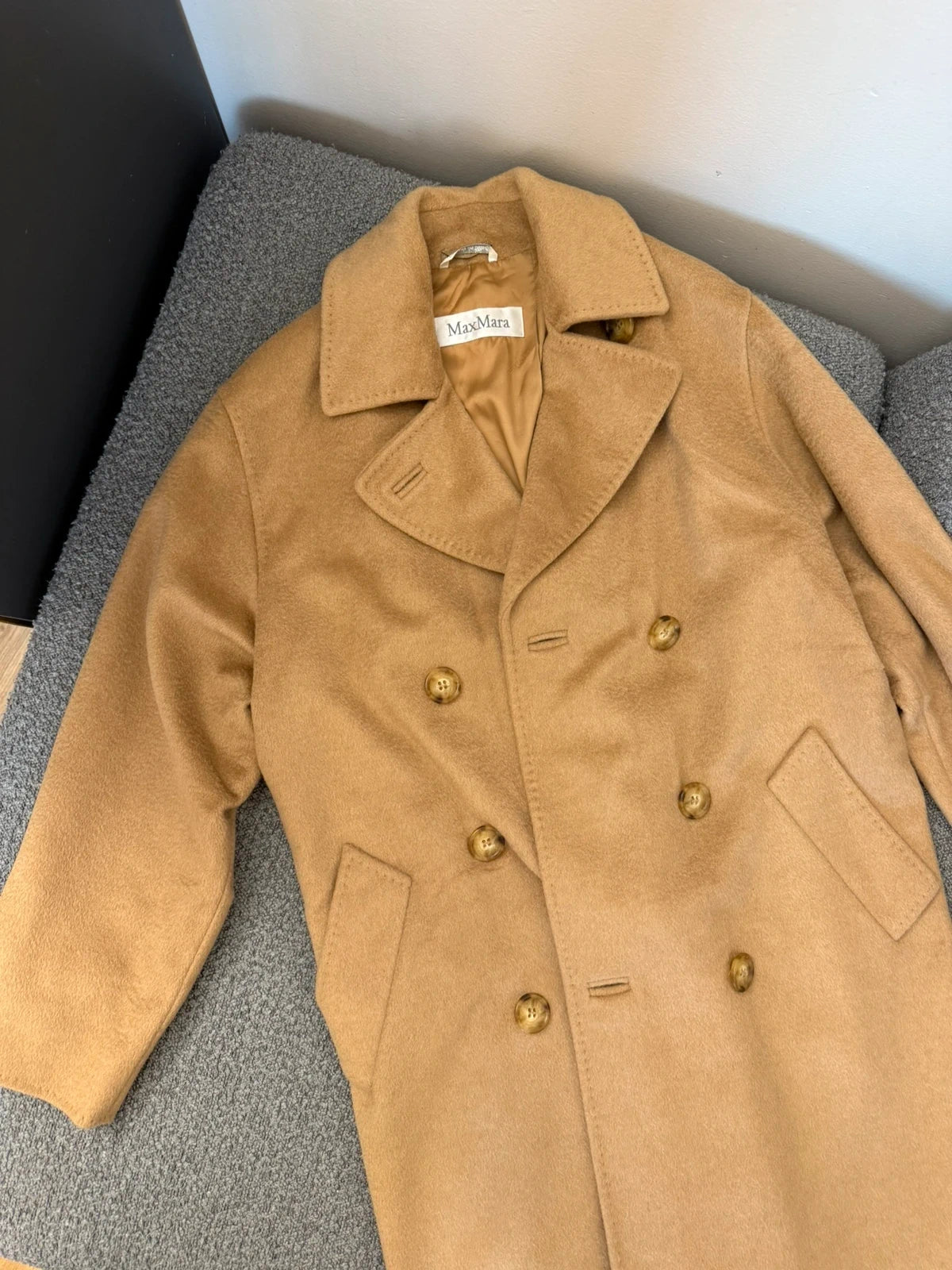 Max Mara beige 100% CAMEL wool long coat - view 2