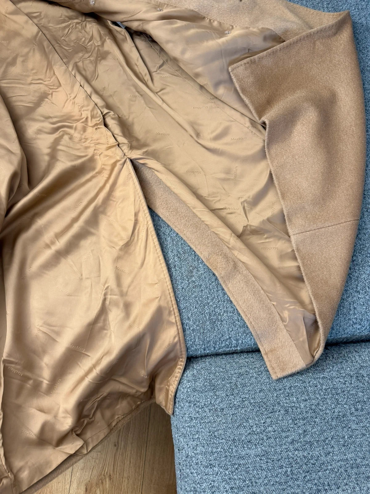 Max Mara beige 100% CAMEL wool long coat - view 9