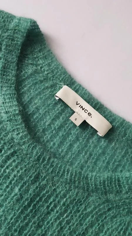 Vince turquoise alpaca mohair sweater - view 6