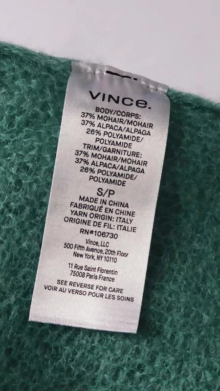 Vince turquoise alpaca mohair sweater - view 9